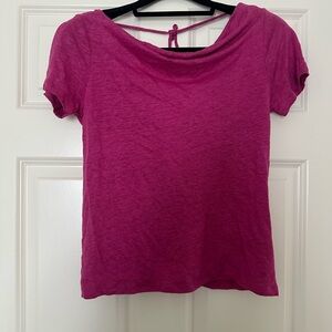 Anthropologie Magenta Short Sleeve Tee